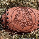 A Pair Leather Bracers Owl Celtic Spiritual Vikings Magic Nordic