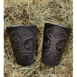 Leather bracers celtic, pair